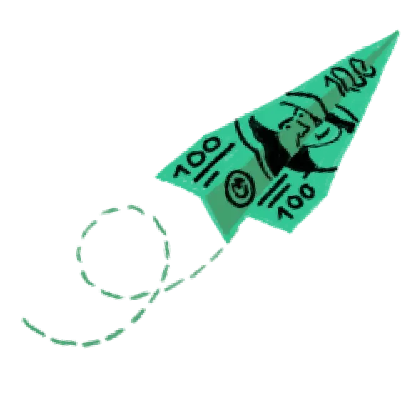 $100 bill paper airplane