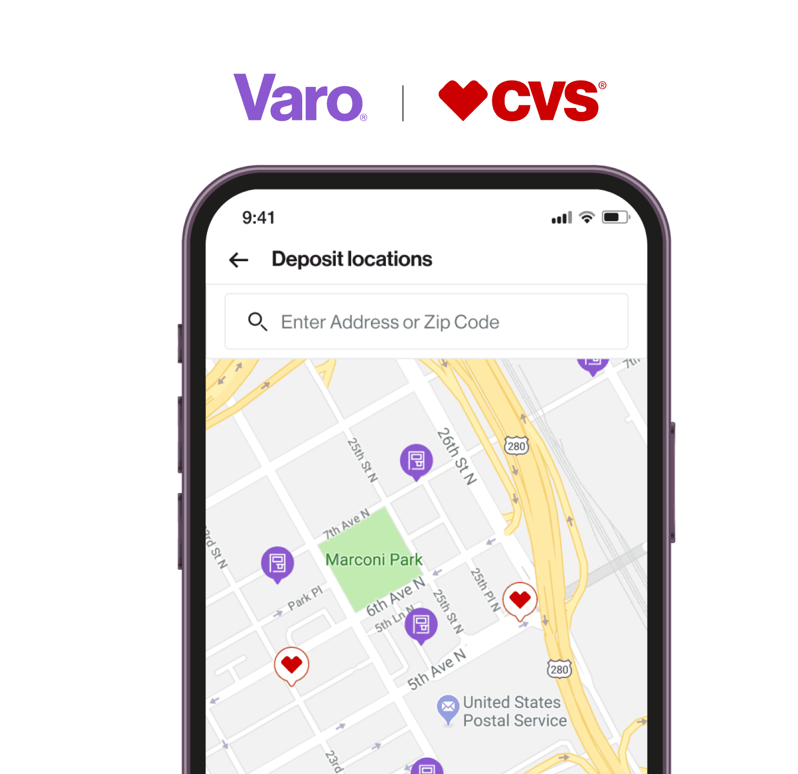 Varo + CVS location finder