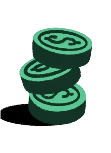 Stack of coins illustration icon